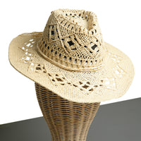 Chokore Chokore Handcrafted Straw Cowboy Hat (Beige)