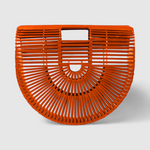 Chokore  Bamboo Tote - Handcrafted Basket Bag for Women. Dark Orange. Two Sizes