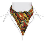 Chokore Chokore Men's Orange and Green Silk  Cravat Chokore Men's Multicolor Silk Designer Cravat