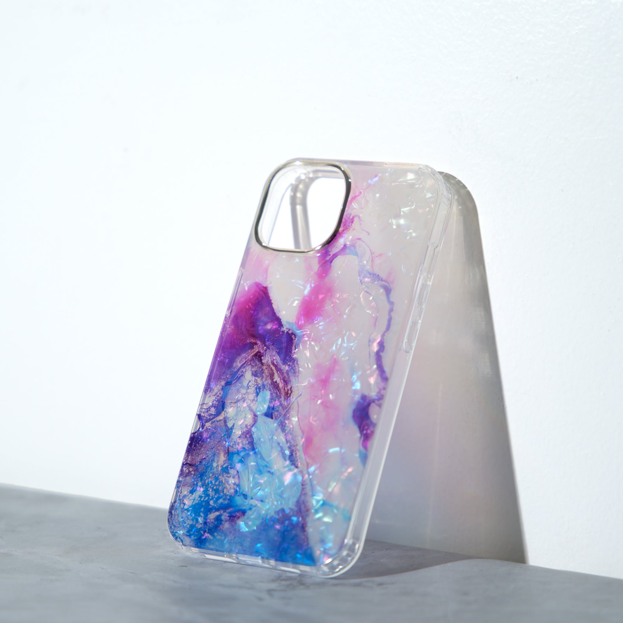 Chokore Watercolor Glitter Shell Mobile Cover