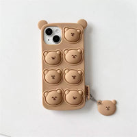 Chokore Chokore 3D Teddy Bear Cover (Beige) for iPhone