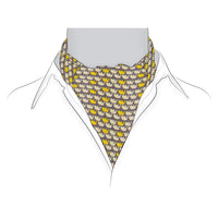 Chokore Chokore Gray & White Elephant Silk Cravat