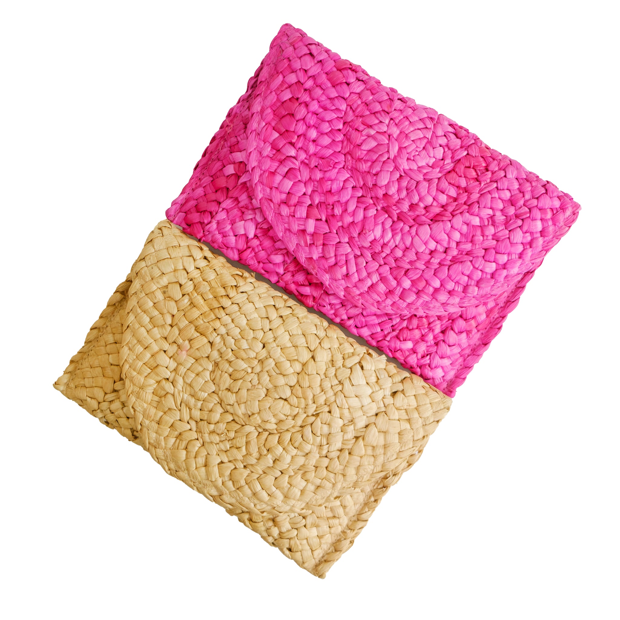 Chokore Rattan Beach Clutch (Hot Pink)