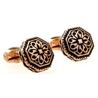 Chokore Chokore Octagon Retro Cufflinks (Black & Gold)