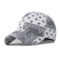 Chokore Chokore Paisley print Baseball Cap (White)