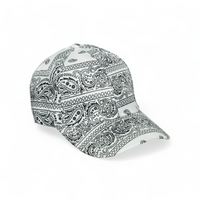 Chokore Chokore Paisley print Baseball Cap (White)