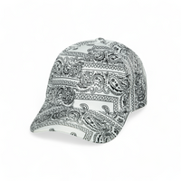 Chokore Chokore Paisley print Baseball Cap (White)