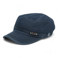 Chokore Chokore Classic Flat Top Cap with Curved Brim (Blue)