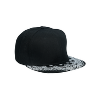 Chokore Chokore American Flat Brim Printed Baseball Cap (Black)