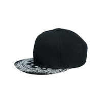 Chokore Chokore American Flat Brim Printed Baseball Cap (Black)