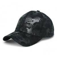 Chokore Chokore Suede Camouflage Curved Brim Baseball Cap (Black)