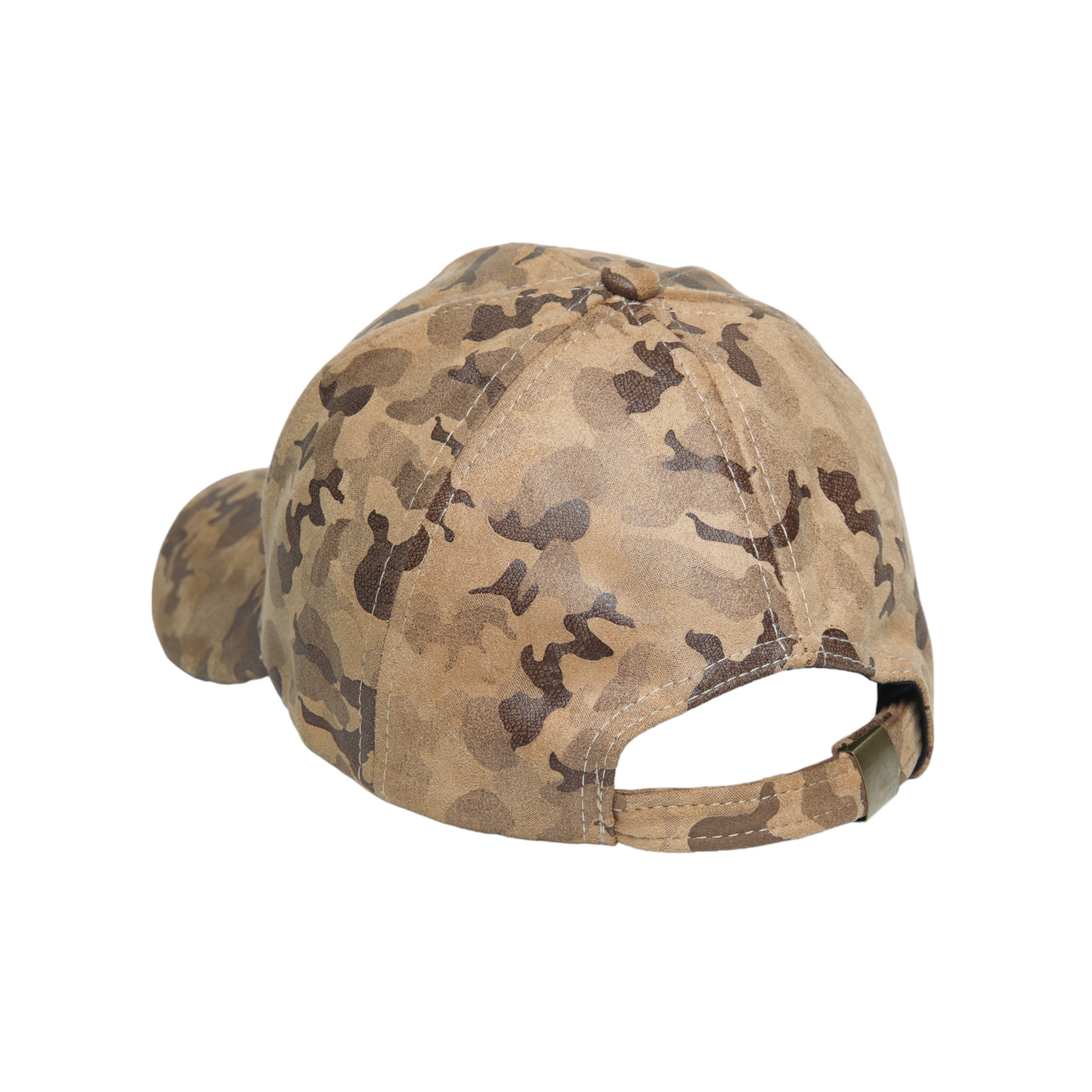 Chokore Suede Camouflage Curved Brim Baseball Cap (Light Brown)