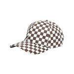 Chokore Chokore Checkerboard Print Baseball Hat (Brown) 