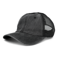 Chokore Chokore Denim Baseball Cap with Mesh Detailing (Black)