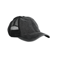 Chokore Chokore Denim Baseball Cap with Mesh Detailing (Black)