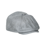 Chokore Chokore Retro Leather Newsboy Cap (Dark Grey) 