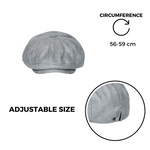 Chokore Chokore Retro Leather Newsboy Cap (Dark Grey) 