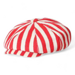 Chokore Chokore Striped Retro Western Newsboy Cap (Red) 