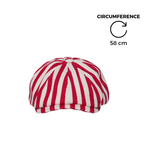 Chokore Chokore Striped Retro Western Newsboy Cap (Red) 