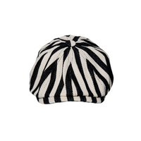 Chokore Chokore Striped Retro Western Newsboy Cap (Black)