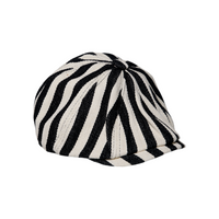 Chokore Chokore Striped Retro Western Newsboy Cap (Black)