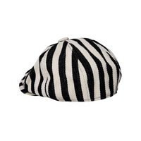 Chokore Chokore Striped Retro Western Newsboy Cap (Black)