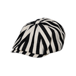 Chokore Chokore Striped Retro Western Newsboy Cap (Black) 