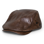 Chokore  Chokore PU Leather Ivy Cap with Rivet Detailing (Brown)