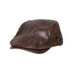 Chokore Chokore PU Leather Ivy Cap with Rivet Detailing (Brown) 