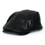 Chokore Chokore PU Leather Ivy Cap with Rivet Detailing (Black) 