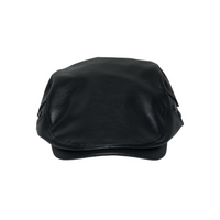 Chokore Chokore PU Leather Ivy Cap with Rivet Detailing (Black)