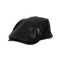 Chokore Chokore PU Leather Ivy Cap with Rivet Detailing (Black)