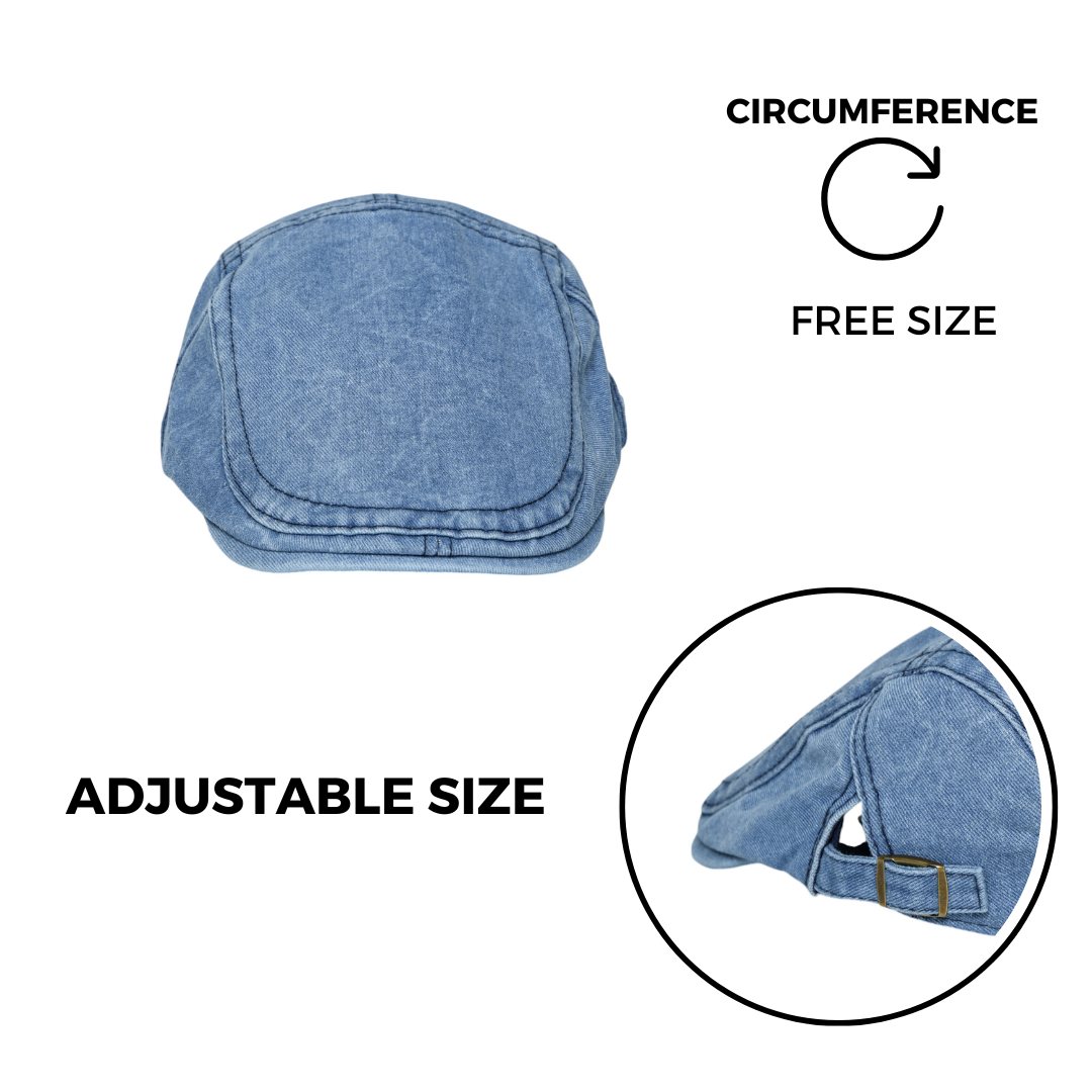 Chokore Denim Flat Ivy Cap (Denim Blue)