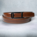 Chokore Chokore Sliding buckle Adjustable Leather Belt (Brown) 