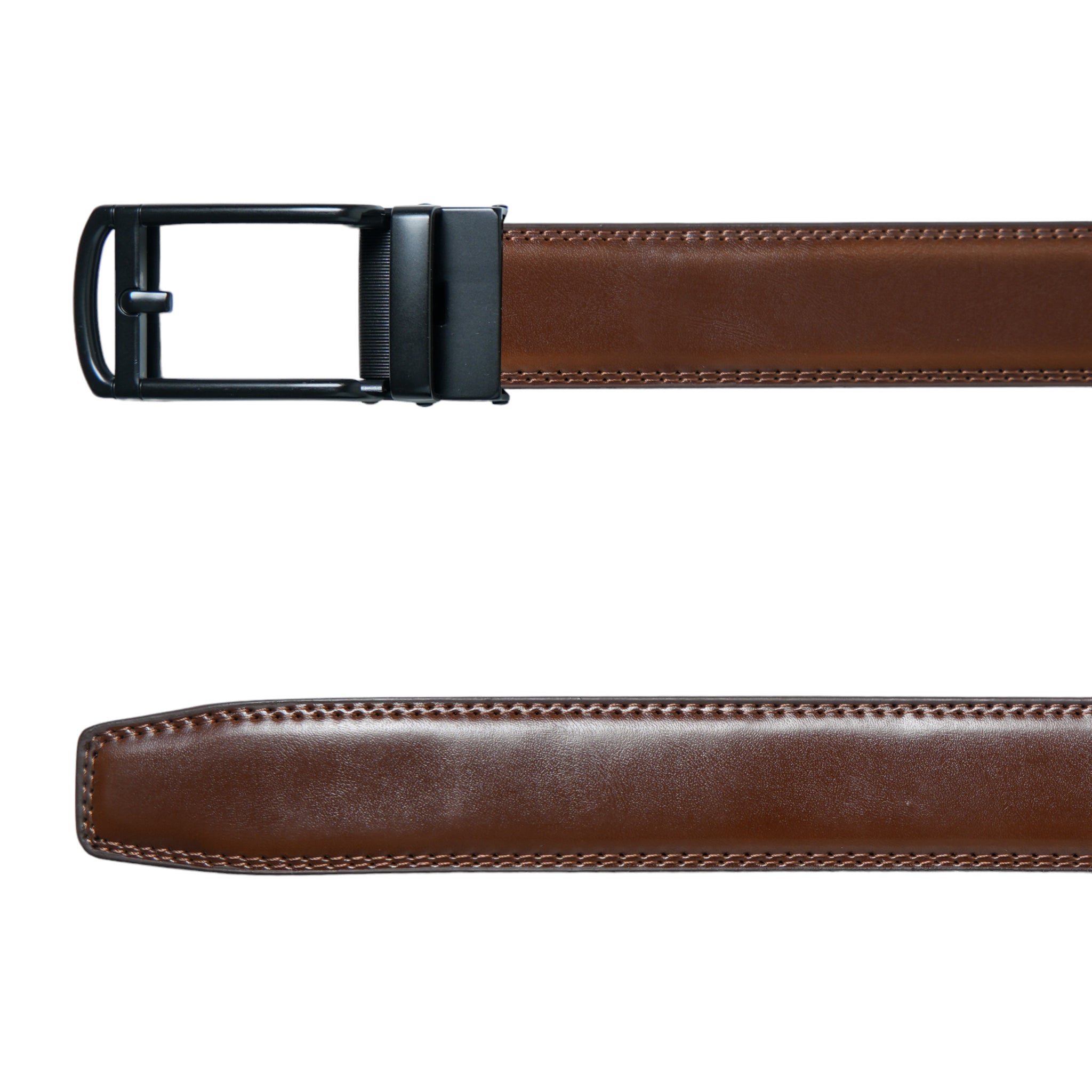 Chokore Sliding buckle Adjustable Leather Belt (Brown)