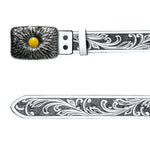 Chokore Chokore Daisy Buckle Silver Plating Leather Belt 