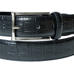 Chokore Chokore Crocodile Texture Adjustable Leather Belt (Black) 