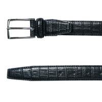 Chokore Chokore Crocodile Texture Adjustable Leather Belt (Black)