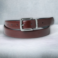 Chokore Chokore Reversible Cowhide Texture Belt (Brown)