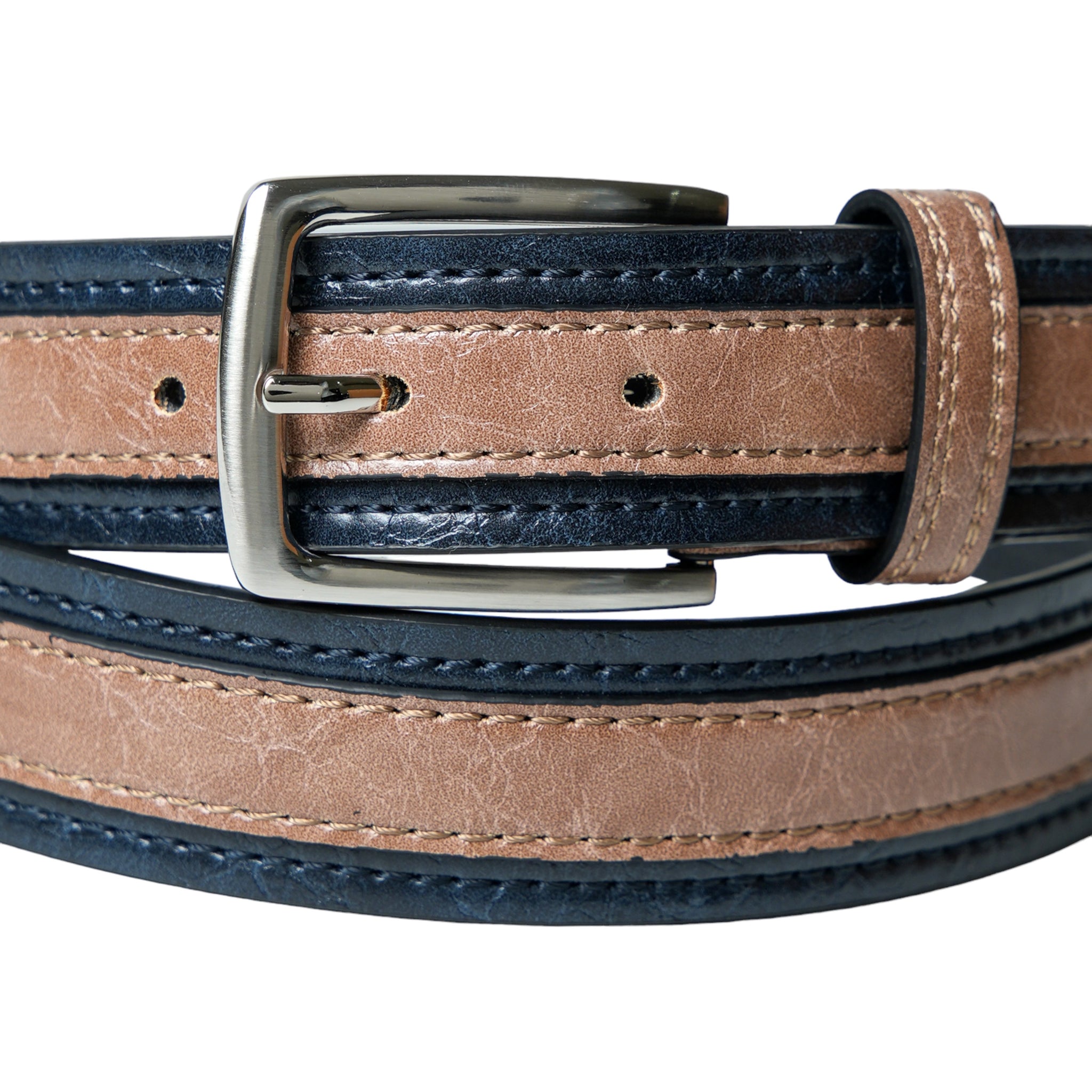 Chokore Vintage Dual Colour Leather Belt (Beige)