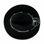 Chokore Chokore Cowboy Hat with Black and White Belt (Black) 