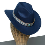 Chokore Chokore Stripes (Navy & Silver) Necktie Chokore Ethnic Tibetan Cowboy Hat (Navy Blue)