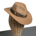 Chokore Chokore cowboy hat with Ox head belt  (khaki) 