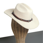 Chokore  Chokore American Cowhead Pinched Cowboy Hat   (Off White)