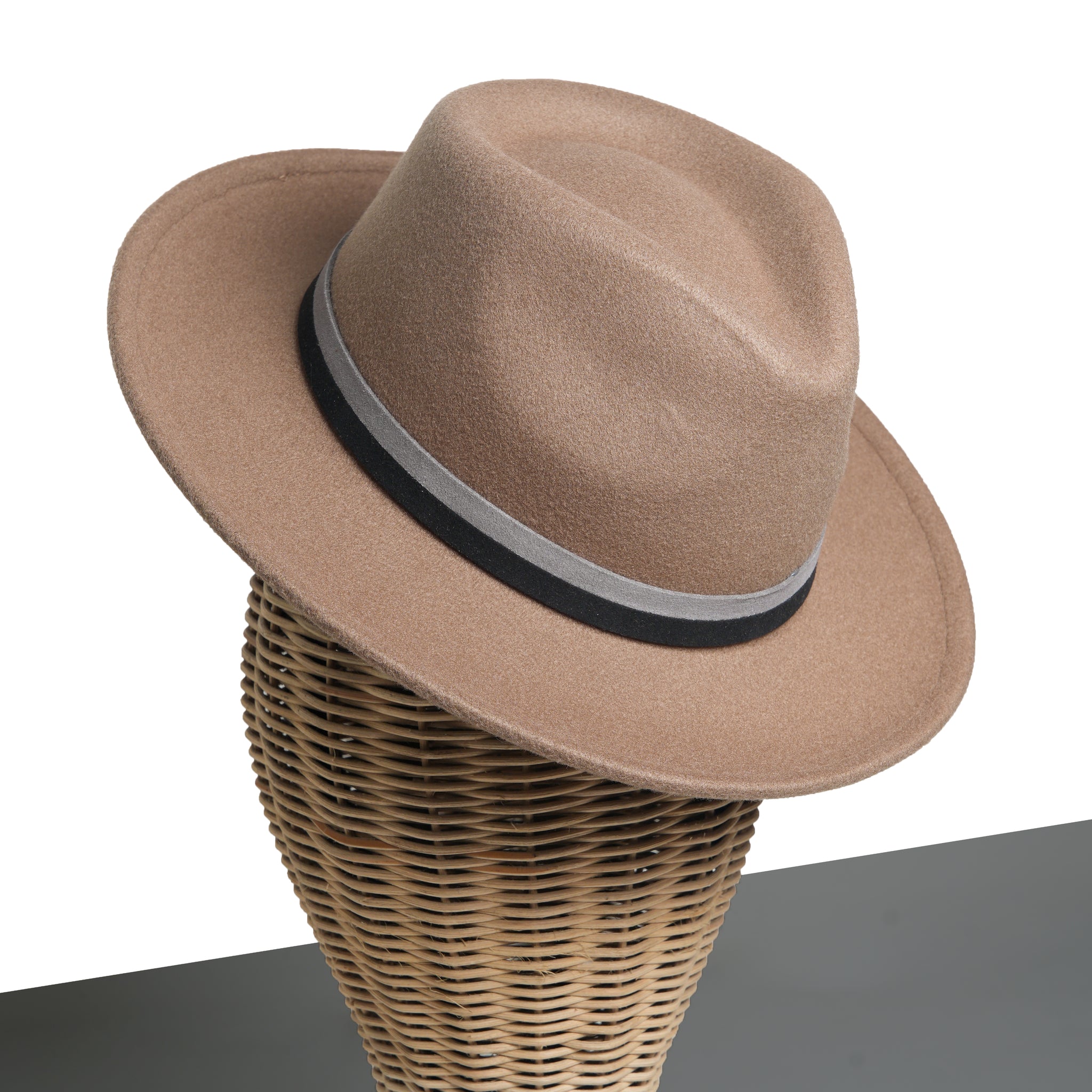 Chokore Fedora Hat with Dual Tone Band (Tan Brown)