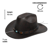 Chokore Chokore Western Cowboy Hat (Dark Brown)