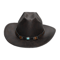 Chokore Chokore Western Cowboy Hat (Dark Brown)