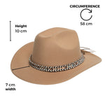 Chokore Chokore Cowboy Hat with Multicolor Belt (Camel) 