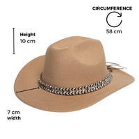 Chokore Chokore Cowboy Hat with Multicolor Belt (Camel)