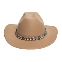 Chokore Chokore Cowboy Hat with Multicolor Belt (Camel)